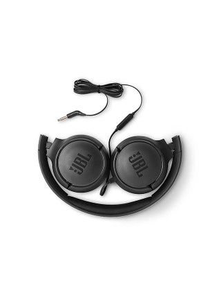 Tune 500 Wired On-Ear Headphones - Deep Pure Bass - 1 Button Remote - Lightweight - Foldable - Tangle Free Cable Black - view 3