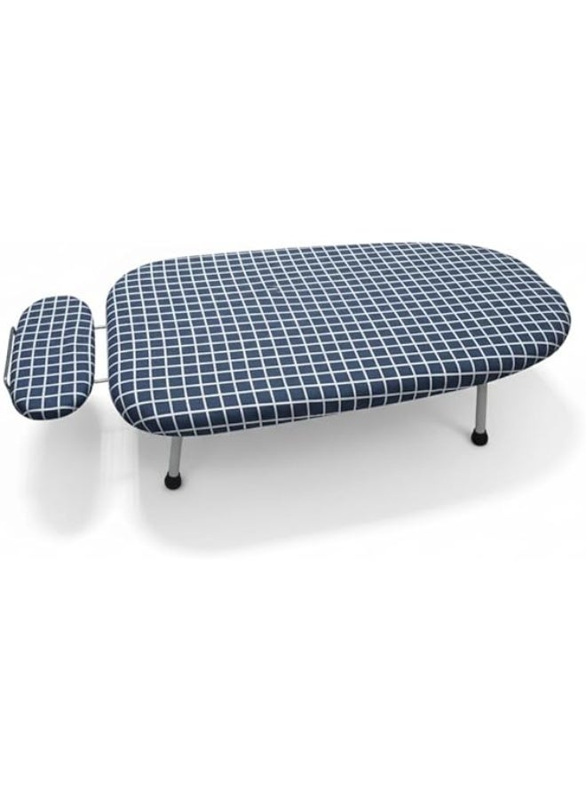 سبيس شوب طاولة كي صغيرة أنيقة متعددة الوظائف بنمط مُربعات زرقاء - Image 1