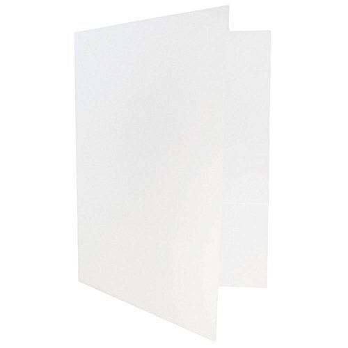 JAM PAPER Two Pocket Textured Linen Presentation Folders - Letter Size Business Folder - White - Bulk 50/Box - Image 4