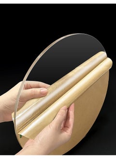 Excefore Round Plexiglass Sheet, 2 Pieces 12 Inch Diameter Clear Acrylic Circle, Round Cake Disk Acrylic Sheet, Plexiglass Table Top, Round Acrylic Backdrop, 1/8”Thick  - Image 3