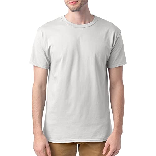 Hanes mens Essentials Short Sleeve T-shirt Value Pack fashion t shirts, White - 6 Pack, Medium US - Image 2