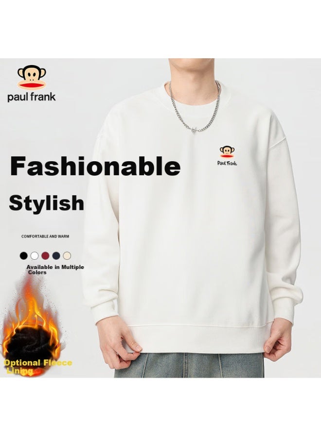 Paul Frank Sweatshirt, Unisex Spring Fashion, Heavyweight Crew Neck, Couple's Base Layer, Warm Long-sleeve T-shirt, Men's Top
