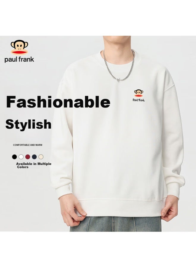 Paul Frank Sweatshirt, Unisex Spring Fashion, Heavyweight Crew Neck, Couple's Base Layer, Warm Long-sleeve T-shirt, Men's Top