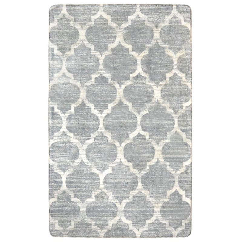 Lahome Moroccan Washable Area Rug  4x6 NonSlip Rugs Soft Throw Bedroom Rugs Accent Distressed Faux Wool Floor Carpet for Living Room Entry Office Kitchen Dining Room Decor 4 X 6 Gray