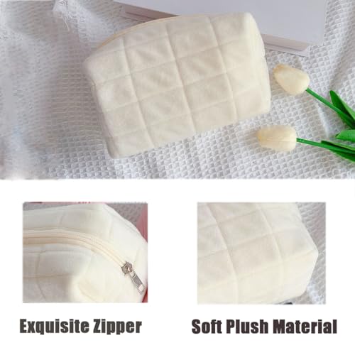 HABUAETY Makeup Cosmetic Bag Small Checkered Pouch Make Up Purse Bag Y2k Accessories - Image 4