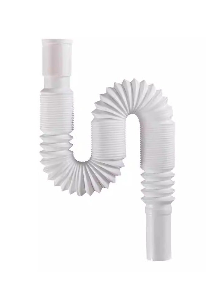 Kana Universal Wash Basin Sink Drain Pipe 1-1/5 Inch Install Diameter Plastic Flexible and Expandable Drain Pipe for Kitchen Bathroom Sink - Image 1
