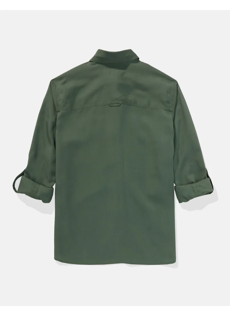 امريكان ايجل AE Bestie Long-Sleeve Button-Up Shirt