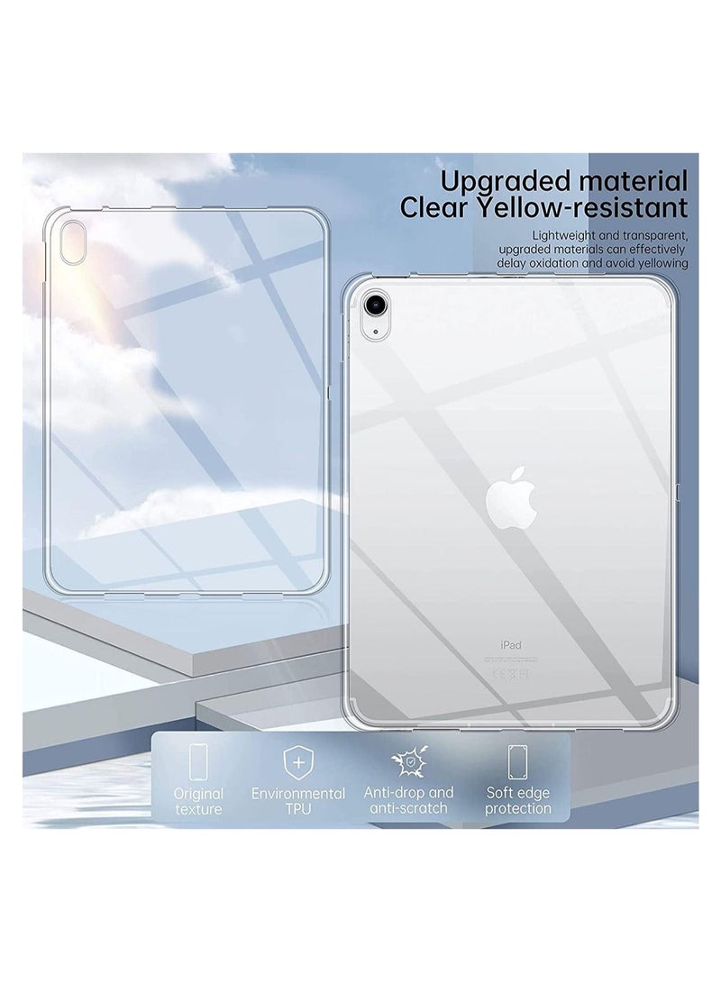 Cover Compatible with Apple iPad 10 2022 10,9" Case Protector, Thin Slim Soft TPU Silicone Clear Cover, Anti-fall & Shock-Absorbing & Anti-Scratch Protective Case - Image 2