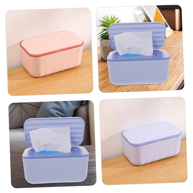 Refillable Bathroom Wipes Dispenser Portable Tissue Box Modern Design 2 Pack - Image 3