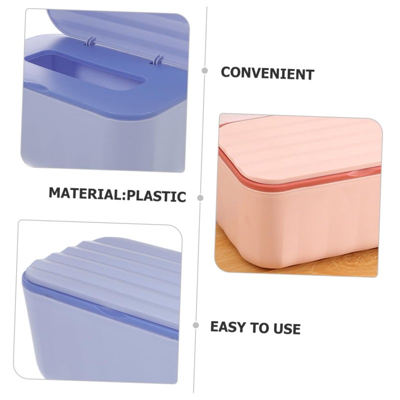 Refillable Bathroom Wipes Dispenser Portable Tissue Box Modern Design 2 Pack - Image 4