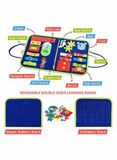 Y&D Busy Board Montessori Toys 20 in 1 Toddlers Sensory Gifts 2 3 4 Year Old Boys Girls for Fine Motor Skills Learn to Dress Early Educational  - Image 4