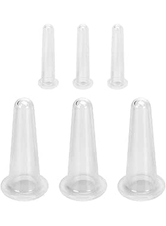 6 Pcs Silicone Face Massage Cups Set For Wrinkle Removal Face Sculpting Neck And Eye Care - Image 1