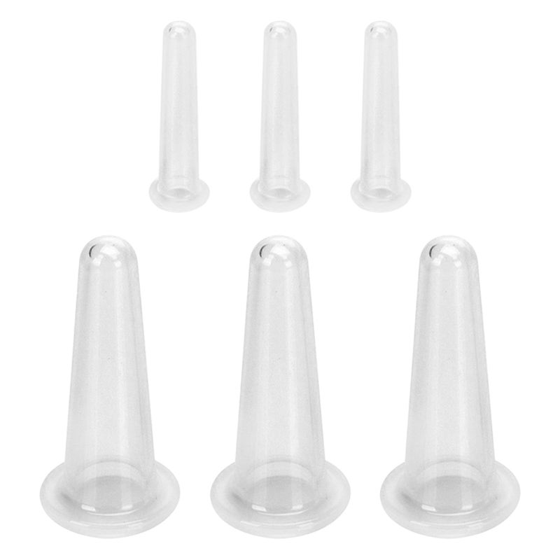6 Pcs Silicone Face Massage Cups Set For Wrinkle Removal Face Sculpting Neck And Eye Care - Image 2