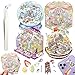 Draupnir DIY 3D House Stickers 4 Set Fun DIY Stickers Scene Make Your Own Snowball Paint Box Gift Box Cake HouseCute 3D Cartoon Scene Sticker for Adult Kids Relief Stress Pass The Time - Image 3