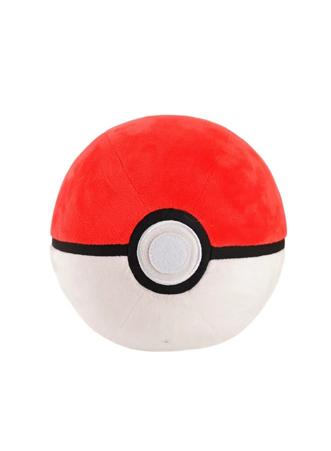 HALAMODO 18cm Cozy and Soft  Anime Magic Summon Ball Plush Toy - Classic Red White Spirit Ball - A Charming Plush Decoration, Ideal Birthday Gift, and Versatile Home Decor for Bedroom, Living Room, and Desk - Image 1