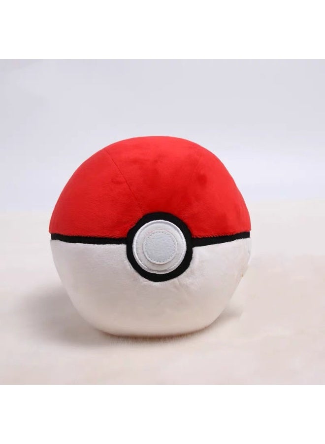 HALAMODO 18cm Cozy and Soft  Anime Magic Summon Ball Plush Toy - Classic Red White Spirit Ball - A Charming Plush Decoration, Ideal Birthday Gift, and Versatile Home Decor for Bedroom, Living Room, and Desk - Image 2