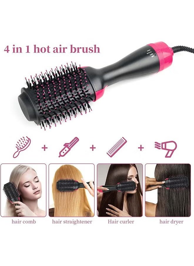 One Step 4-In-1 Straight Hair Curly Hair Comb Hot Air Brush Black  - Image 2