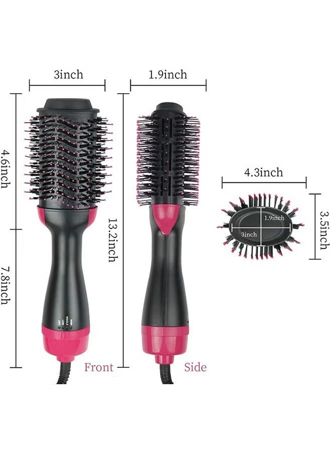 One Step 4-In-1 Straight Hair Curly Hair Comb Hot Air Brush Black  - Image 4