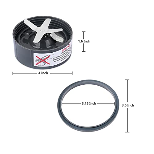 haffy Blender Blade Replacement – Replacement Blade Compatible with NutriBullet 900W/600W – Cross Blender Blade with O-Ring Sealing Gasket – Premium Stainless Steel Blade - Image 4