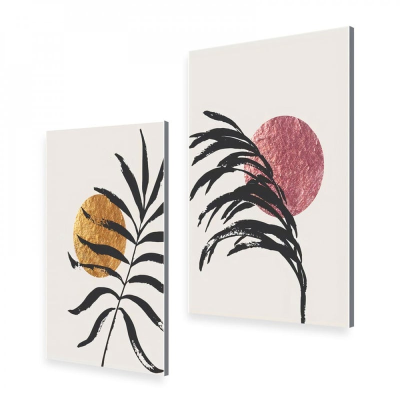 ماركتنا لوحة قماشية ثنائية بتصميم مودرن بمقاس اجمالي 80×60 سم - Image 2