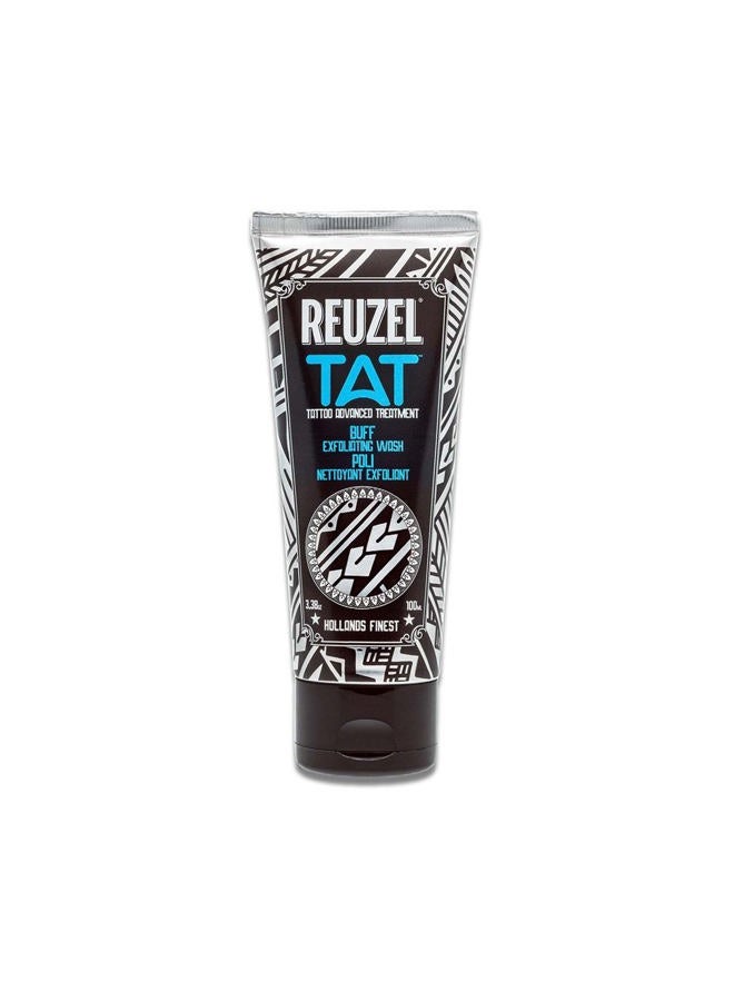 Reuzel REUZEL Buff Exfoliating Wash, Gentle Tattoo Cleanser Scrub, Brightens, Smooths, Reveals Definition and Color, Non-Damaging, Vegan Formula, 3.38 oz - Image 1