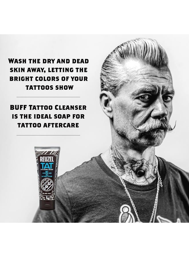 Reuzel REUZEL Buff Exfoliating Wash, Gentle Tattoo Cleanser Scrub, Brightens, Smooths, Reveals Definition and Color, Non-Damaging, Vegan Formula, 3.38 oz - Image 2