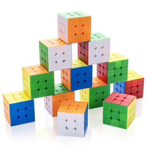 HELLOCUBE 12 Pack Speed Cube SetMagic Cube for Party Favors 3x3x3 Stickerless Magic Cube - Image 1