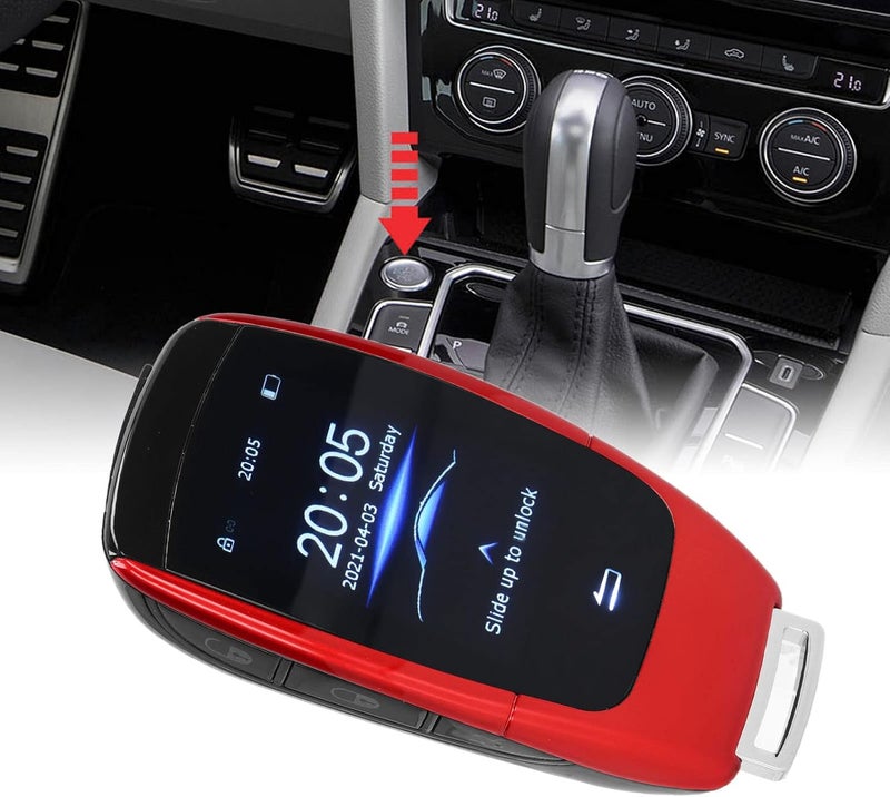 cheekyglo Smart Remote Car Key, All in One Keyless Entry Auto Unlock Lock with 2in LCD Screen, Car Key Replacement Accessory, Universal Automobile Remote Control for TK900 (Red) Red - Image 5