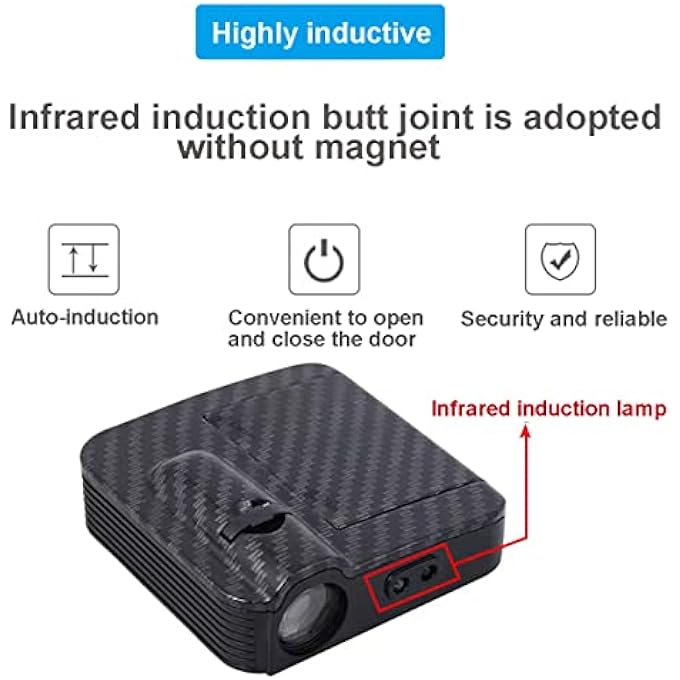 ريحني جهاز عرض شعار باب السيارة، قطعتان من ضوء الترحيب اللاسلكي، ضوء الظل، متوافق مع جميع موديلات فورد موستانج برونكو، لون أزرق، حصان - Image 5