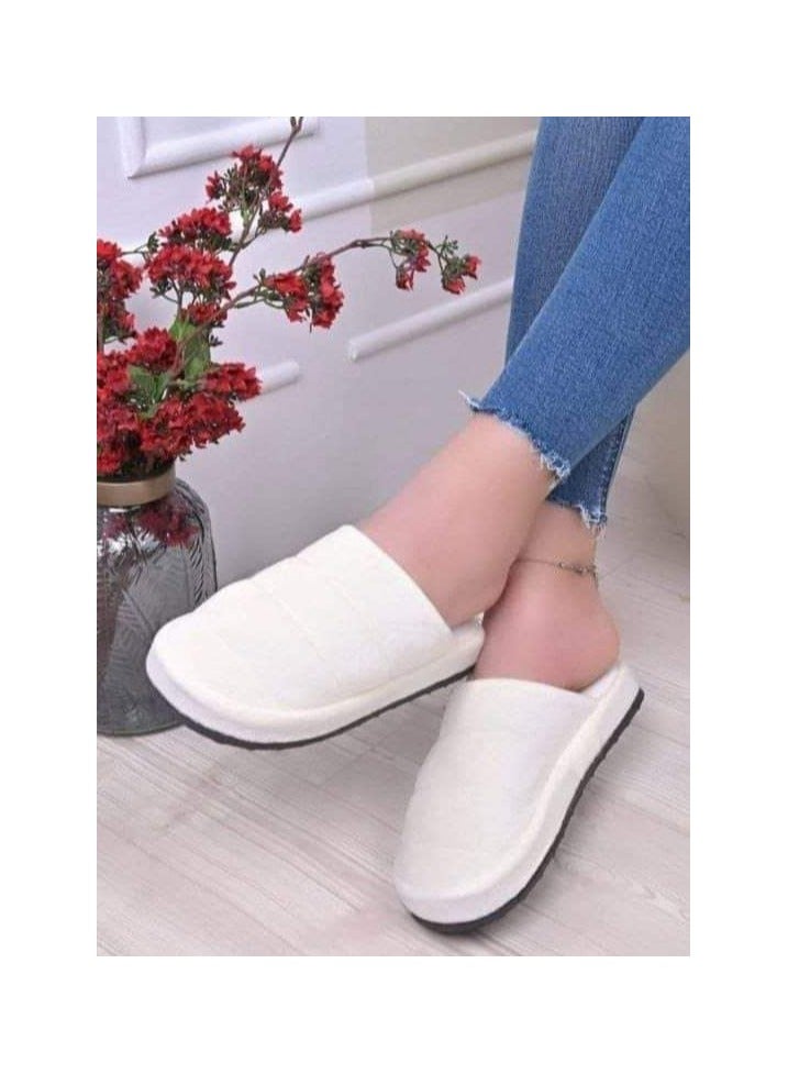 شبشب فرو ساده حريمى لون أبيض - Image 1