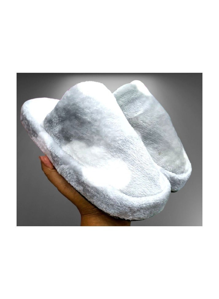 شبشب فرو ساده حريمى لون أبيض - Image 2