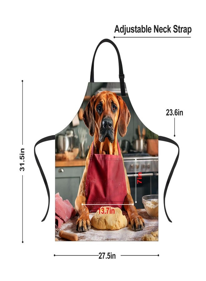 THISFIND Dog Baker Dough Apron with Two Pockets Adjustable for Women Men - Dog Kneading Dough for Homemade Baking Day, Bakery Theme, Playful Culinary Gift - Image 2