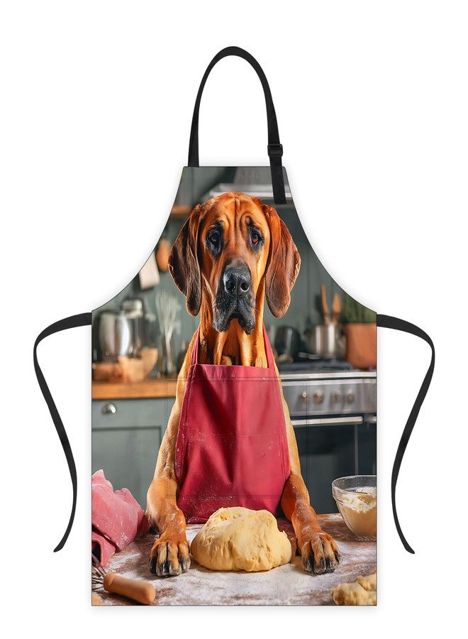 THISFIND Dog Baker Dough Apron with Two Pockets Adjustable for Women Men - Dog Kneading Dough for Homemade Baking Day, Bakery Theme, Playful Culinary Gift - Image 1