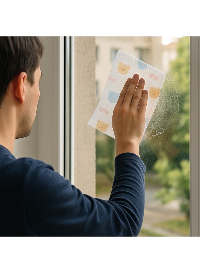 مناديل مطبخ قابلة للغسل 20×20 سم 500 منديل لتنظيف البوتاجاز والأسطح وإزالة الدهون متعددة الاستخدام للمطبخ والمنزل - Image 4