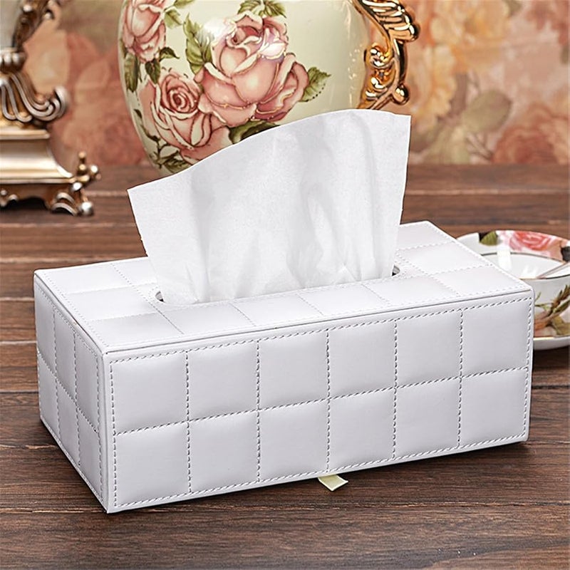 Black PU Leather Tissue Box for Living Room and Office Decoration - Image 4