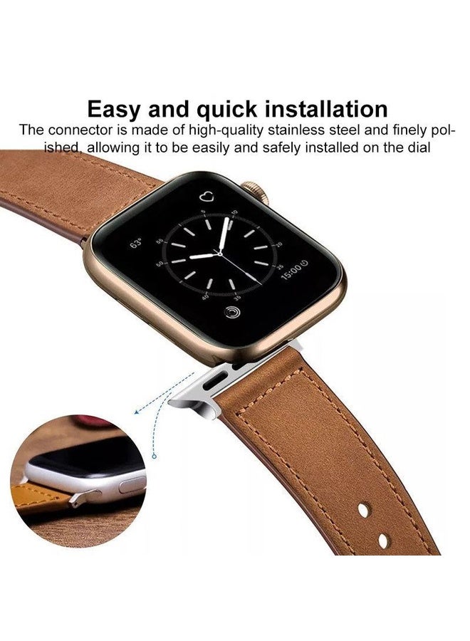 HuHa For Apple Watch 38 / 40 / 41 / S10 42mm xDfind Rivet Buckle Genuine Leather Watch Band(Beige) - Image 4