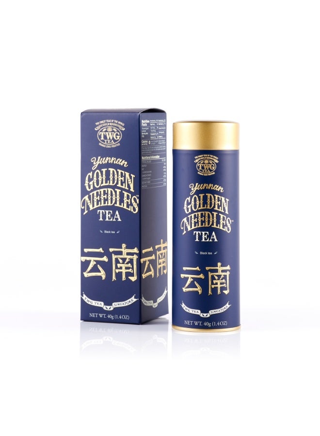 TWG Tea Yunnan Golden Needles, Loose Leaf Black Tea Blend in Haute Couture Tea Tin Gift, 40g - Image 1