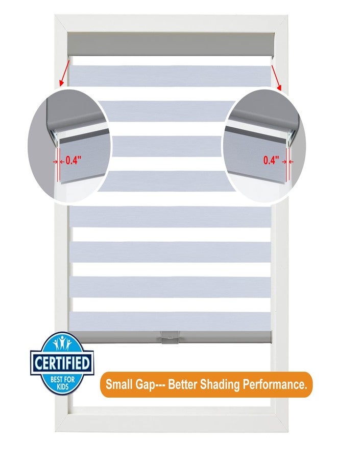 Persilux Blackout Zebra Blinds for Windows (28" W x 72" H, Light Grey) Cordless Zebra Shades for Indoor Windows, Sheer Shades Thermal Insulated Blinds with Upgraded Cassette, Window Shades for Home - Image 5