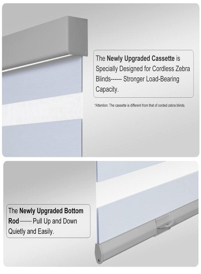 Persilux Blackout Zebra Blinds for Windows (28" W x 72" H, Light Grey) Cordless Zebra Shades for Indoor Windows, Sheer Shades Thermal Insulated Blinds with Upgraded Cassette, Window Shades for Home - Image 3