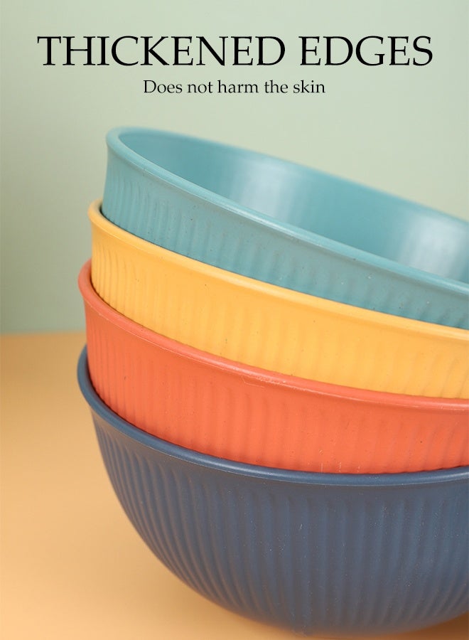 DUNISO طقم أدوات مائدة من 32 قطعة مصنوع من قش القمح، مجموعة أدوات مائدة قابلة لإعادة الاستخدام محمولة، مجموعة أطباق خفيفة الوزن وصديقة للبيئة وغير قابلة للكسر، للأطفال والبالغين، للمنزل والمكتب والحفلات والنزهات والتخييم في الهواء الطلق - Image 5