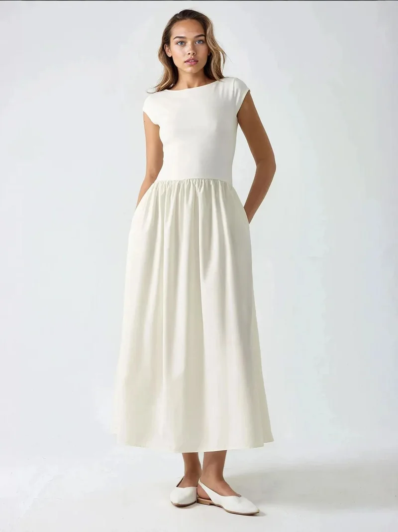 HICCUP Contrast Midi Dress