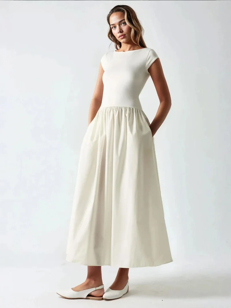 HICCUP Contrast Midi Dress