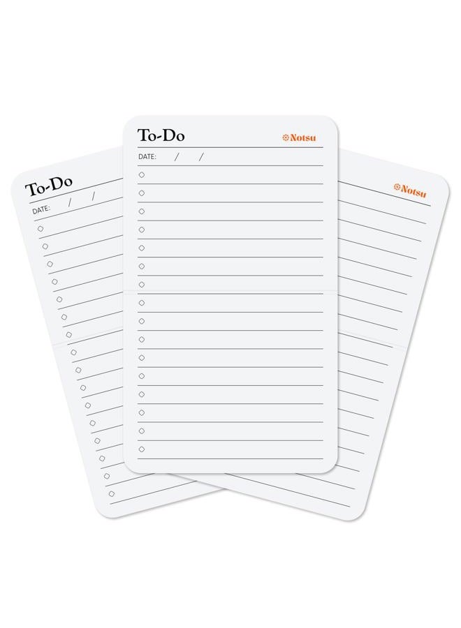 Notsu To Do List Grid Index Cards 3x5 | 50 Task Planner Foldable Vertical Notecards with Rounded Corners - Image 1