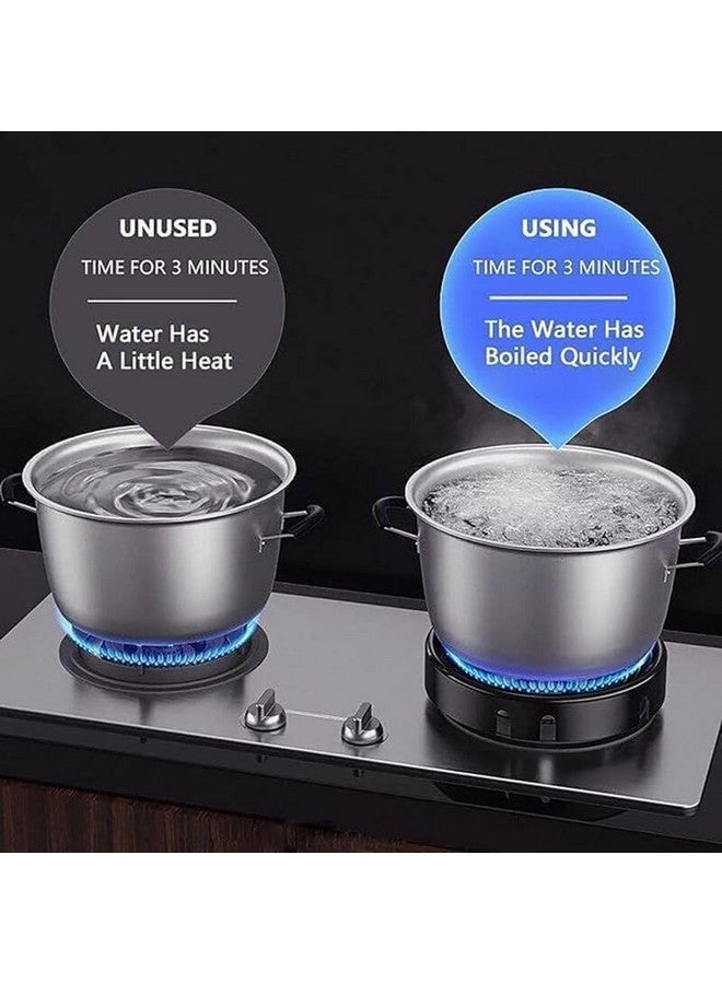 GLOBAL LOCAL Global local Gas Saver Burner Stand Gas Chula/Burner Cover Gas Flame Saving Burner Protector from Wind Gas Stove Stand for Burner Gas Stove Accessories Gas Ring for Indian Gas (Black, Pack of 3)  - Image 3