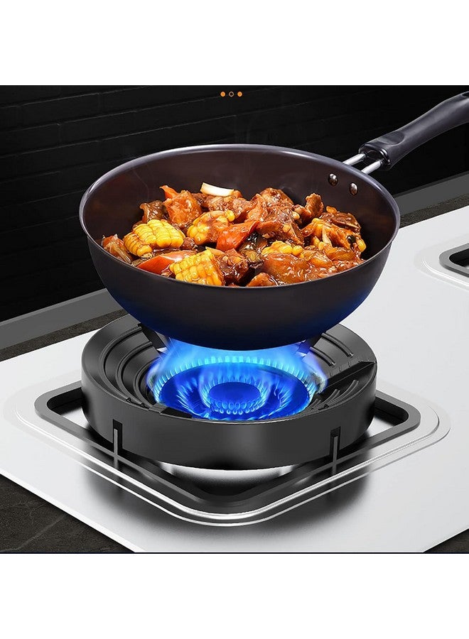 GLOBAL LOCAL Global local Gas Saver Burner Stand Gas Chula/Burner Cover Gas Flame Saving Burner Protector from Wind Gas Stove Stand for Burner Gas Stove Accessories Gas Ring for Indian Gas (Black, Pack of 3)  - Image 1