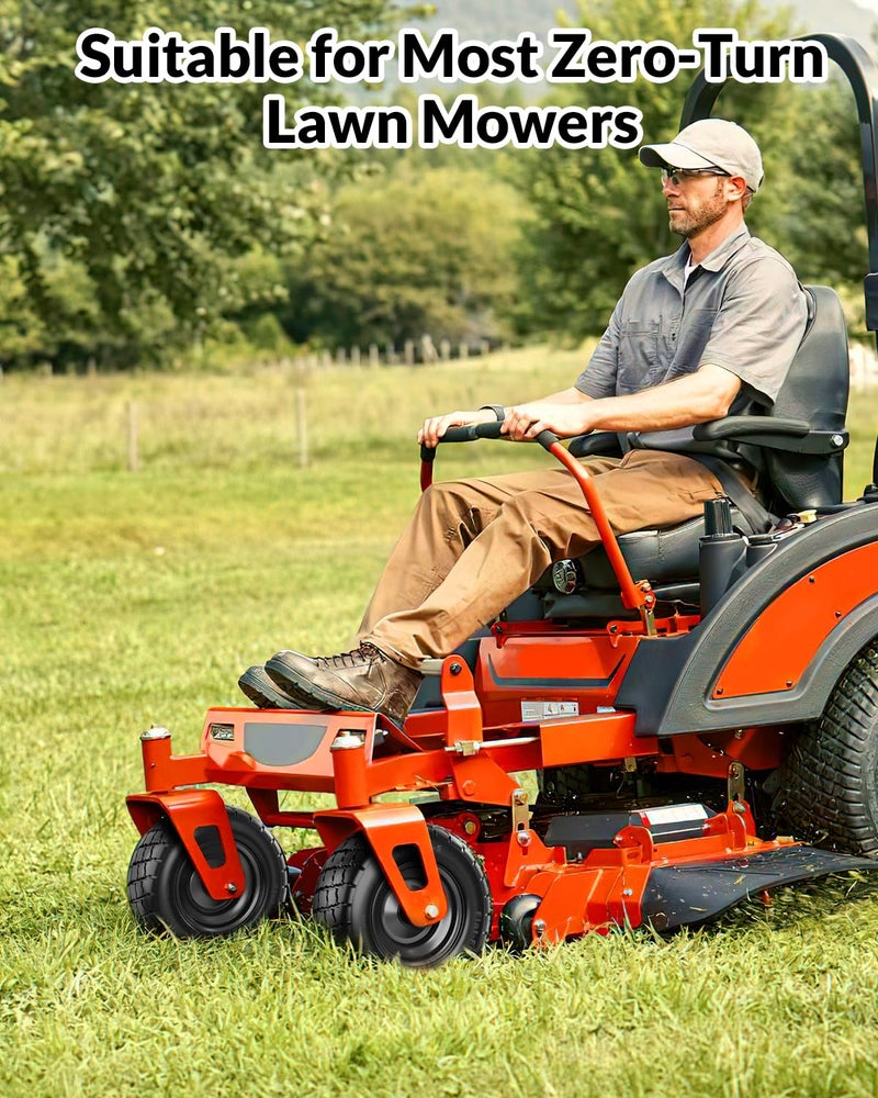 RONPOW 11x6.00-5 Flat Free Lawn Mower Tire and Wheel, Solid Front Tires for Zero Turn Mower, 400 Lbs Load, Universal 3/4", 5/8" 1/2" Bearings, 5.31"-7.71" Hub for Residential Commercial, 2 Pack Black - Image 3