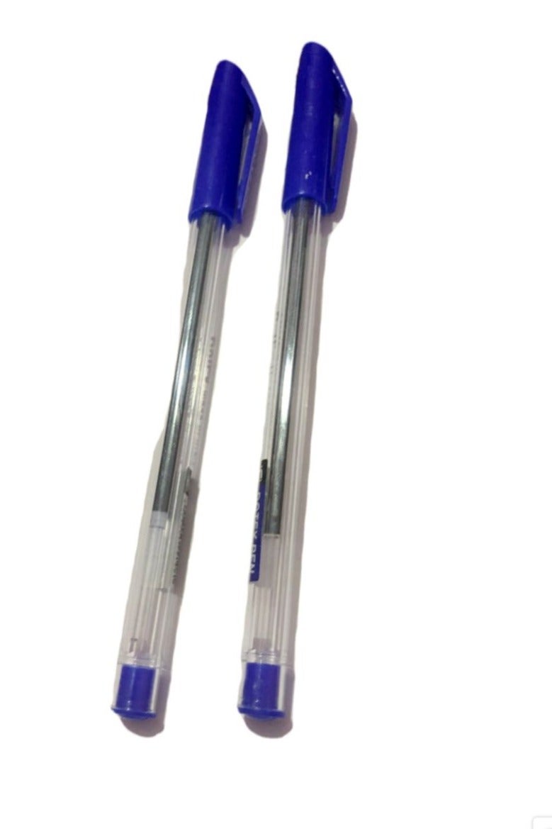 Generic 0.7 mm ballpoint pen, blue ink color, box: 5 pens  - Image 1