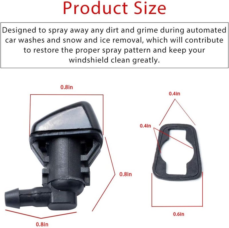 OTUAYAUTO Windshield Washer Nozzles Kit for Jeep Liberty, Commander, and Dodge Nitro - Image 2