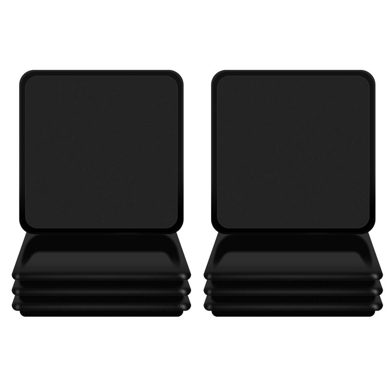 Ezprotekt 8 Pack Reusable Large Furniture Movers Sliders for Carpet 5 Square Furniture Moving Pads Carpet Sliders for Heavy Duty Sofa Bed Couch Fridge Move Items Easily and Quickly Black