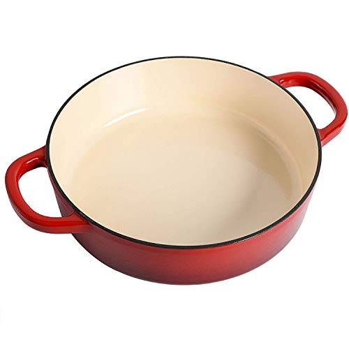 Crock-Pot Crock Pot Artisan Enameled Cast Iron Braiser W/Lid, 5 Quart, Scarlet Red - Image 5